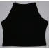 Women's Spandex Sleeveless Crop Top Black
